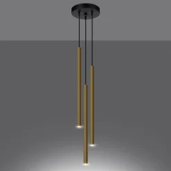 Lampa Wisząca PASTELO 3P złoty połysk