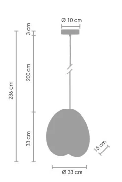 Lampa wisząca PILLS L biała 33 cm