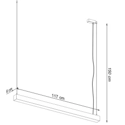 Lampa wisząca PINNE 117 biała 4000K
