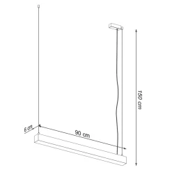 Lampa wisząca PINNE 90 biała 4000K