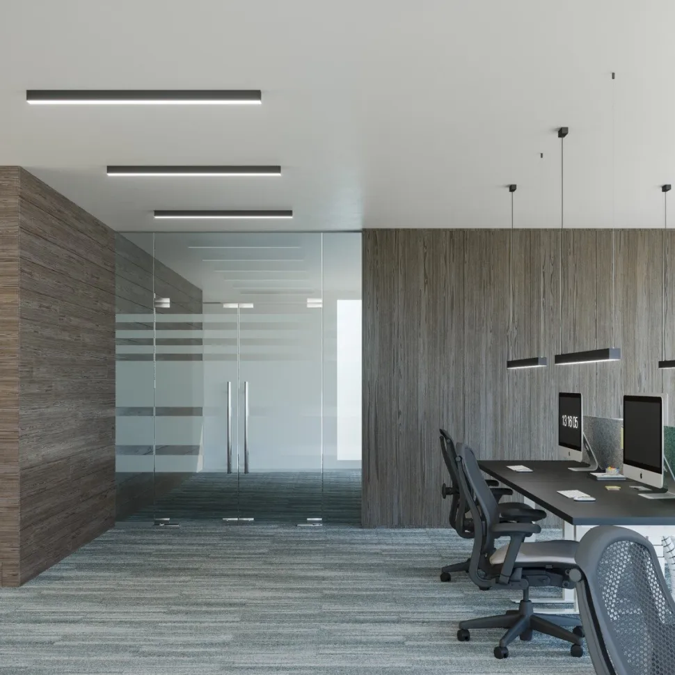 Lampa wisząca PINNE 90 czarna 4000K