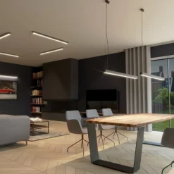 Lampa wisząca PINNE 150 czarna 3000K