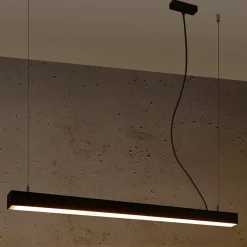 Lampa wisząca PINNE 90 czarna 3000K