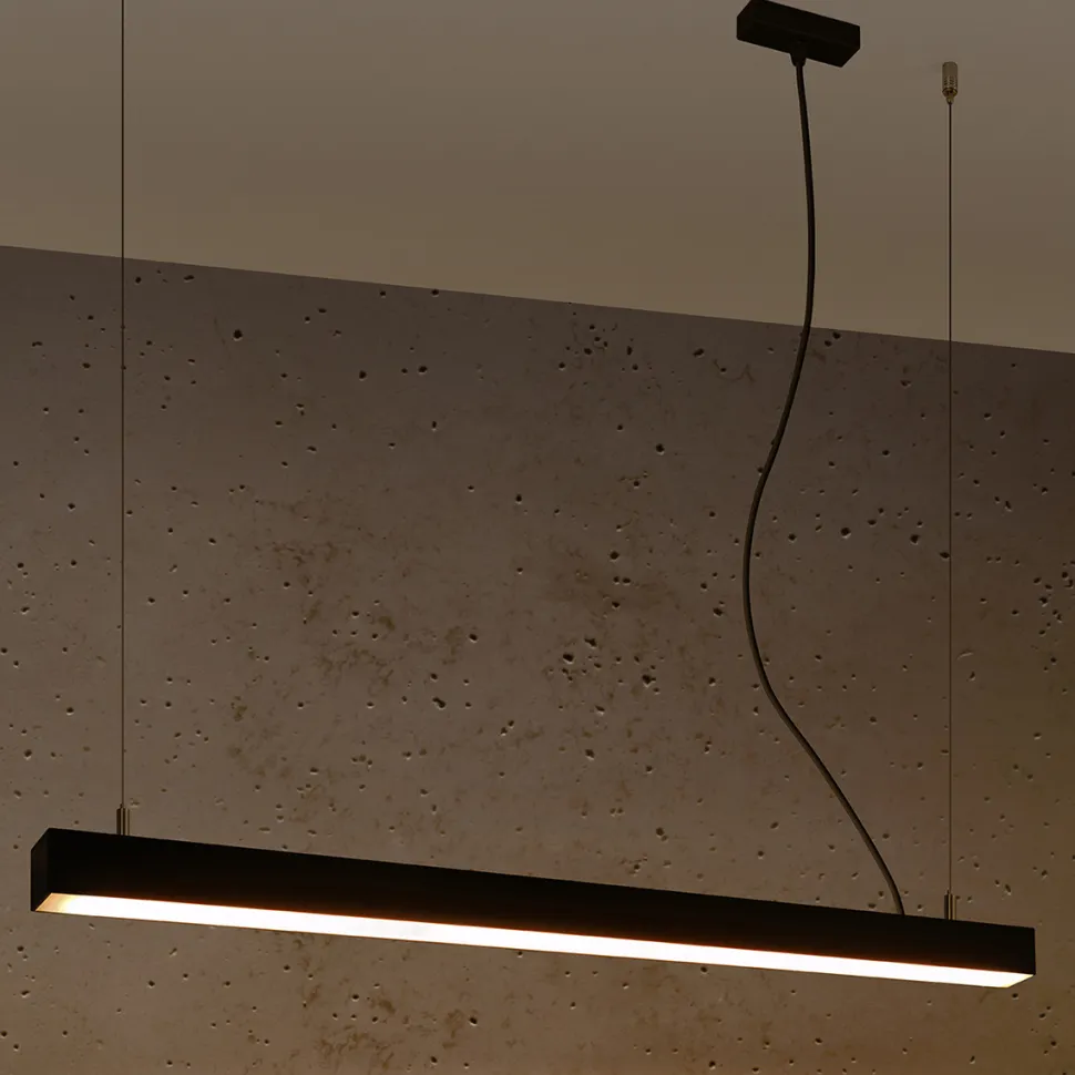 Lampa wisząca PINNE 90 czarna 3000K