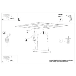 Lampa wisząca PINNE 200 szara 4000K