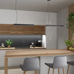 Lampa wisząca PINNE 90 szara 4000K