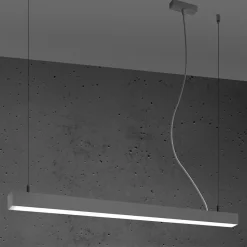Lampa wisząca PINNE 90 szara 4000K