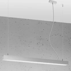 Lampa wisząca PINNE 90 szara 3000K