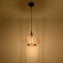 Lampa wisząca POMPELMO naturalne drewno