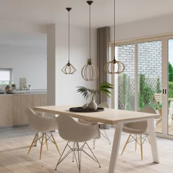 Lampa wisząca POMPELMO naturalne drewno