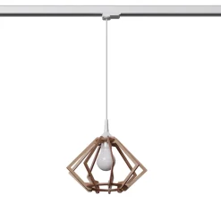 Lampa wisząca POMPELMO naturalne drewno  E27 #W