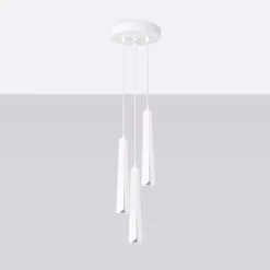 Lampa wisząca PRYSM 3P biała