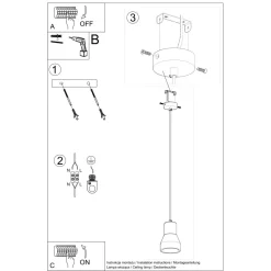 Lampa wisząca QUBIC czarna