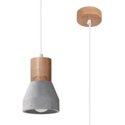 Lampa wisząca QUBIC szara