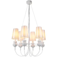 Lampa wisząca QUEEN-6 biała