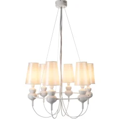 Lampa wisząca QUEEN-6 biała