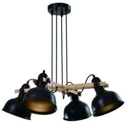Lampa wisząca Reno czarny 4x40W E27  klosz czarny