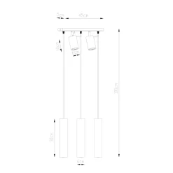 Lampa wisząca RING 3 biały