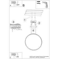 Lampa wisząca RIO 55 czarny LED 3000K