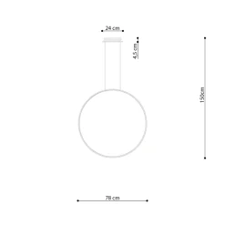 Lampa wisząca RIO 78 złota LED 3000K