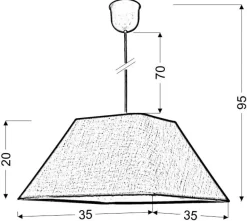 Lampa wisząca Robin 35 1x60W E27  fioletowy  promo (abażur 77-01818+linka 85-89369)