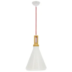 Lampa wisząca Robinson 26 1x60W E27  biały / wnętrze żółte