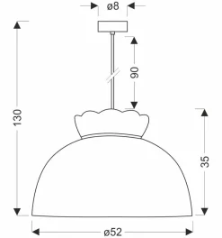 Lampa wisząca ROSSINI biały 1x40W E27  abażur biały