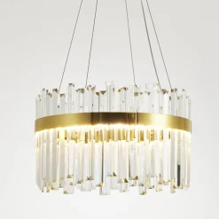 Lampa wisząca ROYAL LED kryształowa  złota 50 cm