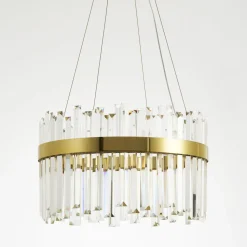 Lampa wisząca ROYAL LED kryształowa  złota 50 cm