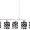 Lampa wisząca Royal 5x40W G9  chrom+kryształki czarne