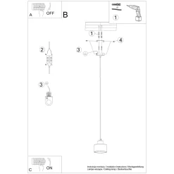 Lampa wisząca SAVAR 1 czarna