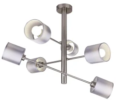 Lampa wisząca Sax sztyca 6x40W E14  satyna