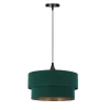 Lampa wisząca Scopello czarny 1x60 E27  abażur duo 35+30 velur but.zieleńzłoto