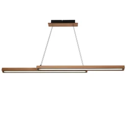 Lampa wisząca Sento drewniany 20W LED  4000K maskownica czarna