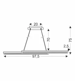Lampa wisząca Sento drewniany 20W LED  4000K maskownica czarna