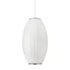 Lampa wisząca SILK BARREL biała 50 cm
