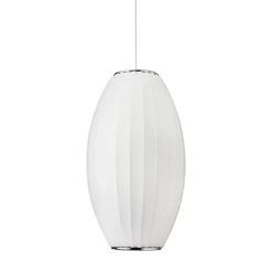 Lampa wisząca SILK BARREL biała 50 cm