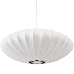 Lampa wisząca SILK FLAT biała 50 cm