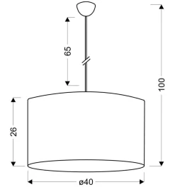 Lampa wisząca Simona 2 40x120 3x40W E14  czarny