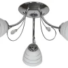 Lampa wisząca Simpli 3*40W E27  chrom   z kryształkiem+klosz z paskiem