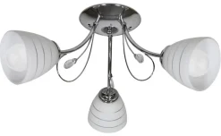 Lampa wisząca Simpli 3*40W E27  chrom   z kryształkiem+klosz z paskiem