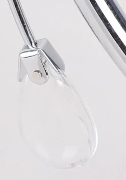 Lampa wisząca Simpli 3*40W E27  chrom   z kryształkiem+klosz z paskiem