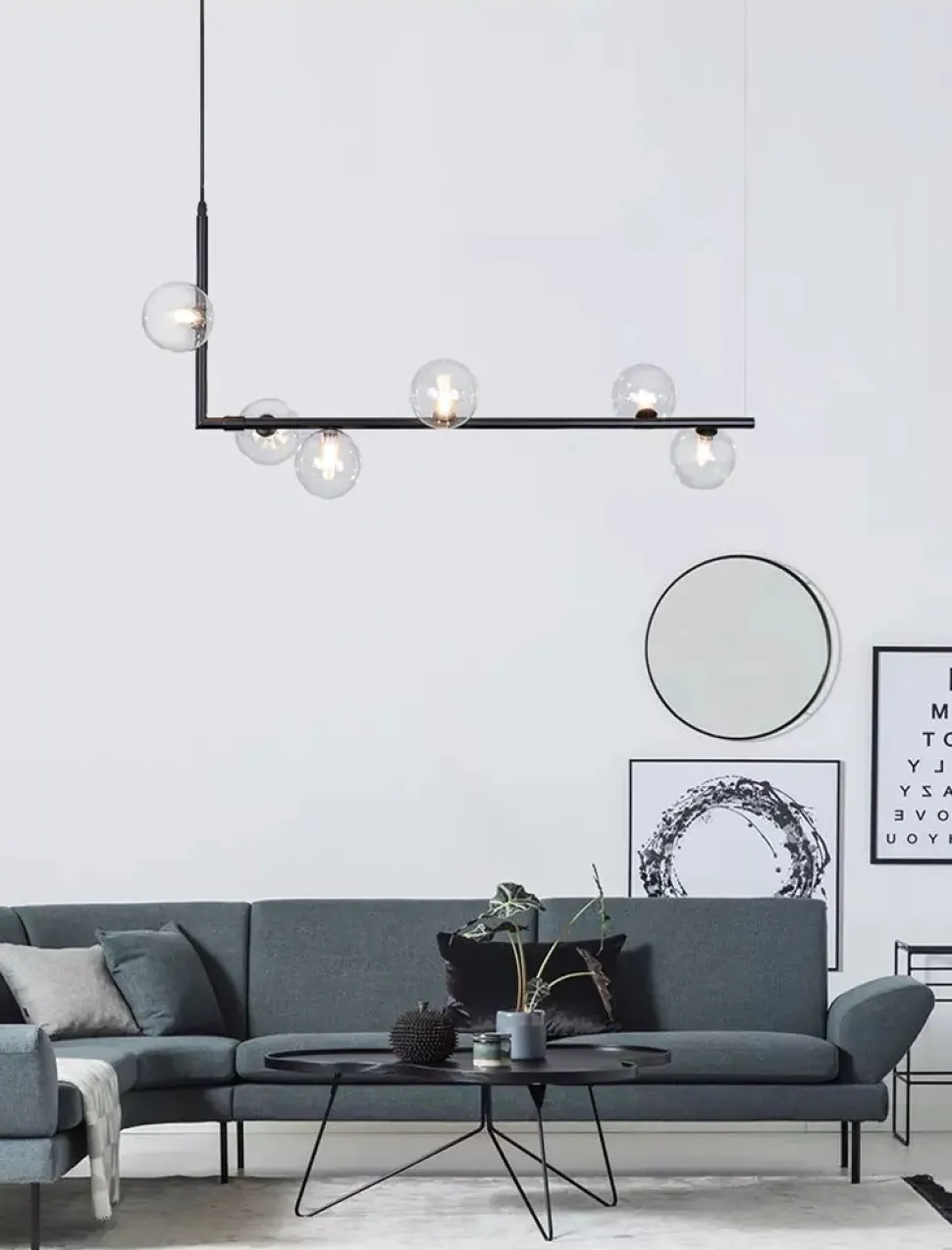 Lampa wisząca SIMPLY czarna 90 cm