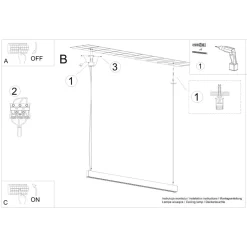 Lampa wisząca SOREN czarna LED 3000K