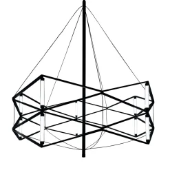 Lampa wisząca SPACE LED czarna 60 cm