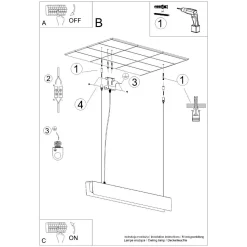 Lampa wisząca SPARK biała