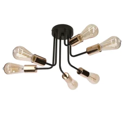 Lampa wisząca Spill 6x60W E27 czarny