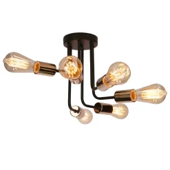 Lampa wisząca Spill 6x60W E27 czarny