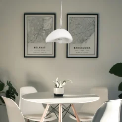 Lampa wisząca STONE biała 40 cm