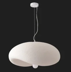 Lampa wisząca STONE FLAT biała 40 cm